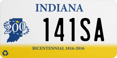 IN license plate 141SA