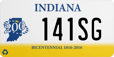 IN license plate 141SG