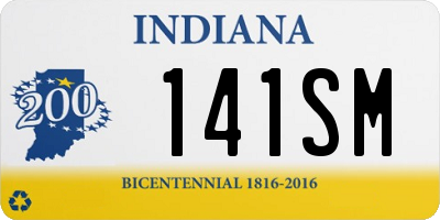 IN license plate 141SM