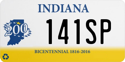 IN license plate 141SP