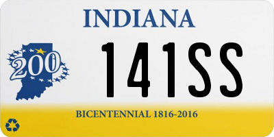 IN license plate 141SS