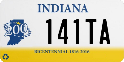 IN license plate 141TA