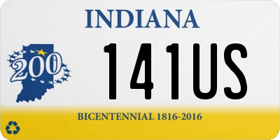 IN license plate 141US