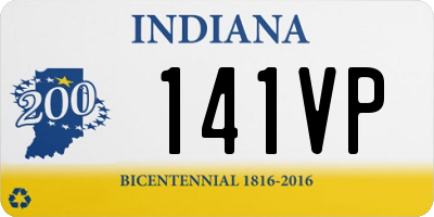 IN license plate 141VP