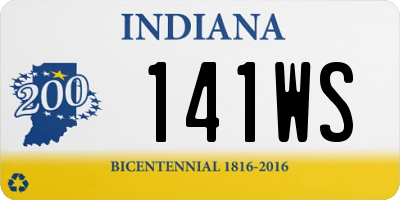 IN license plate 141WS