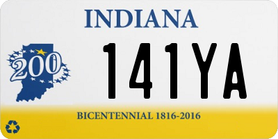 IN license plate 141YA