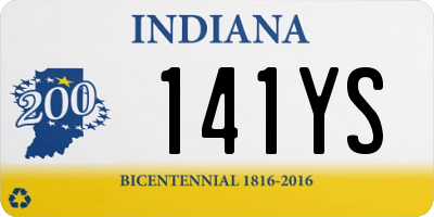 IN license plate 141YS