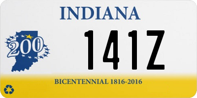 IN license plate 141Z
