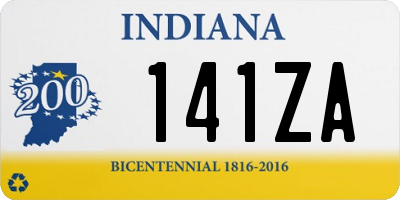 IN license plate 141ZA