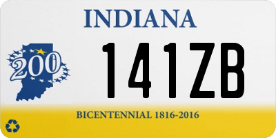 IN license plate 141ZB