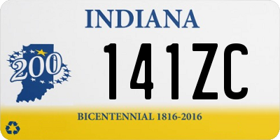 IN license plate 141ZC