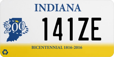 IN license plate 141ZE