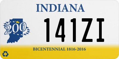 IN license plate 141ZI