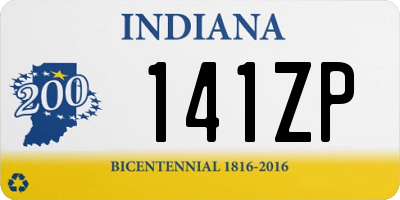 IN license plate 141ZP