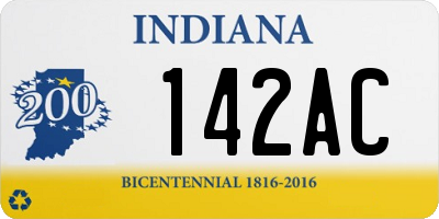 IN license plate 142AC