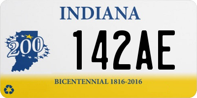 IN license plate 142AE