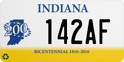 IN license plate 142AF