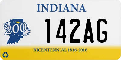 IN license plate 142AG