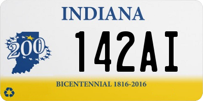 IN license plate 142AI