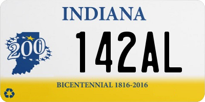 IN license plate 142AL