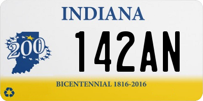 IN license plate 142AN