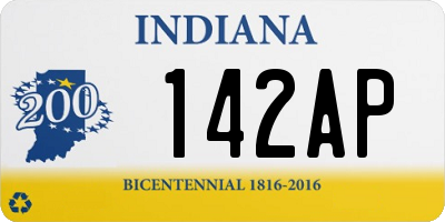 IN license plate 142AP