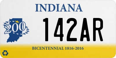 IN license plate 142AR