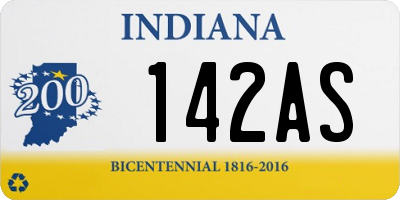 IN license plate 142AS