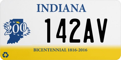 IN license plate 142AV