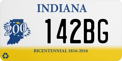 IN license plate 142BG