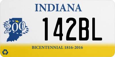 IN license plate 142BL