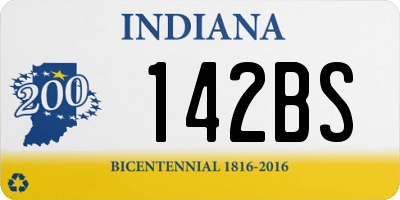 IN license plate 142BS