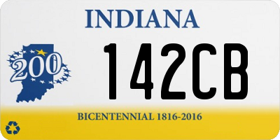 IN license plate 142CB