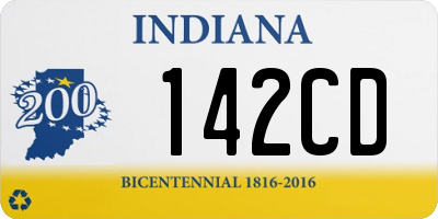 IN license plate 142CD