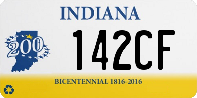 IN license plate 142CF