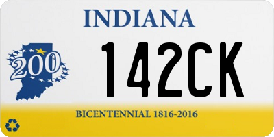 IN license plate 142CK