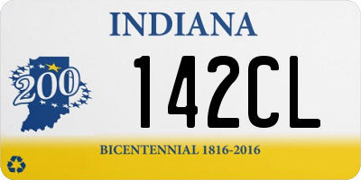 IN license plate 142CL