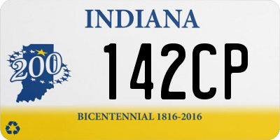 IN license plate 142CP