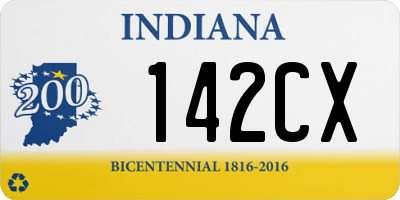 IN license plate 142CX