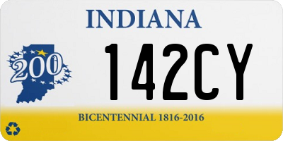 IN license plate 142CY