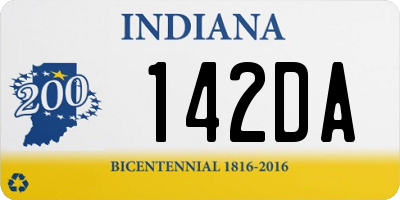 IN license plate 142DA