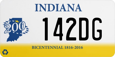 IN license plate 142DG