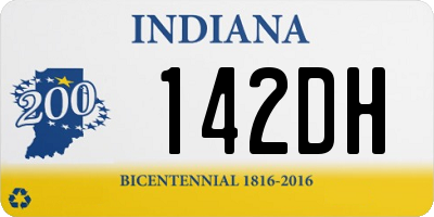 IN license plate 142DH