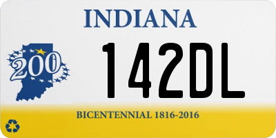 IN license plate 142DL