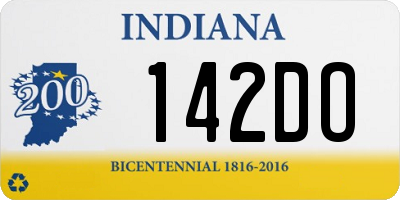 IN license plate 142DO