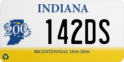 IN license plate 142DS