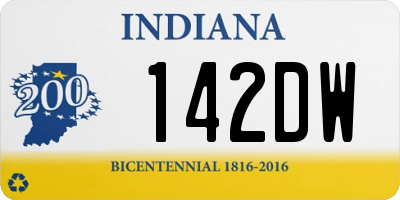 IN license plate 142DW