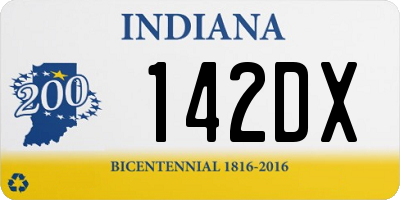 IN license plate 142DX