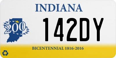 IN license plate 142DY