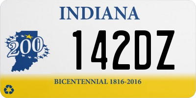 IN license plate 142DZ